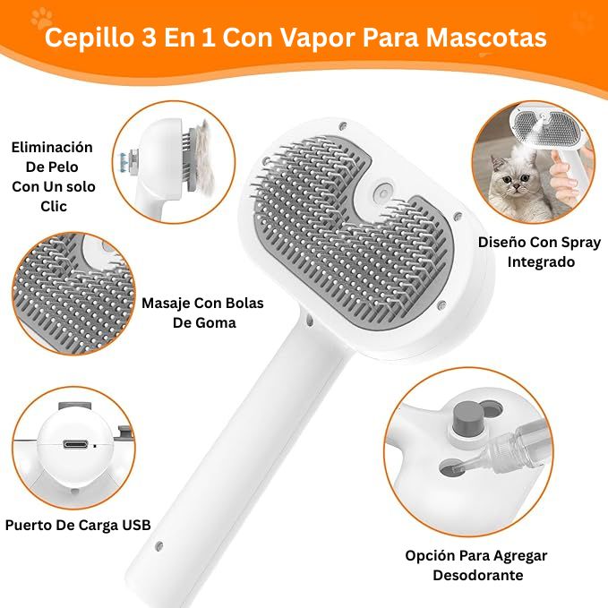 Cepillo de vapor para mascotas