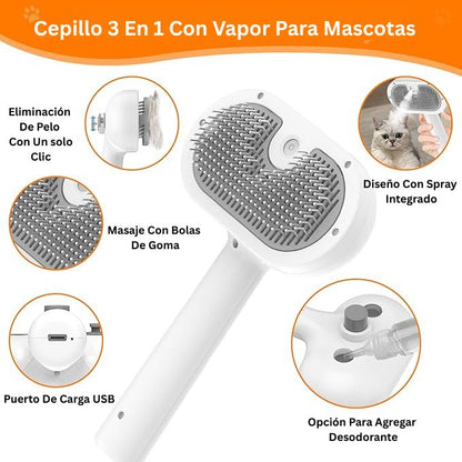 Cepillo de vapor para mascotas